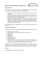 Data Presentation in Master Thesis