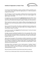 Registration Master Thesis
