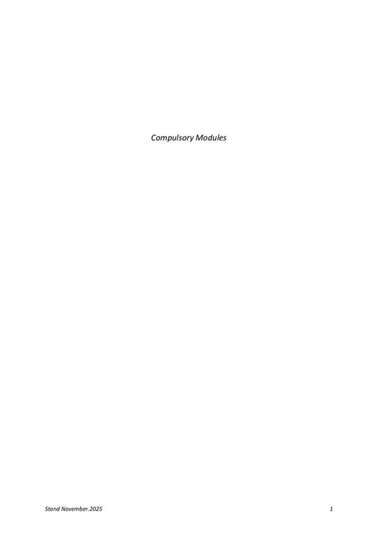 Module list Nov 2025